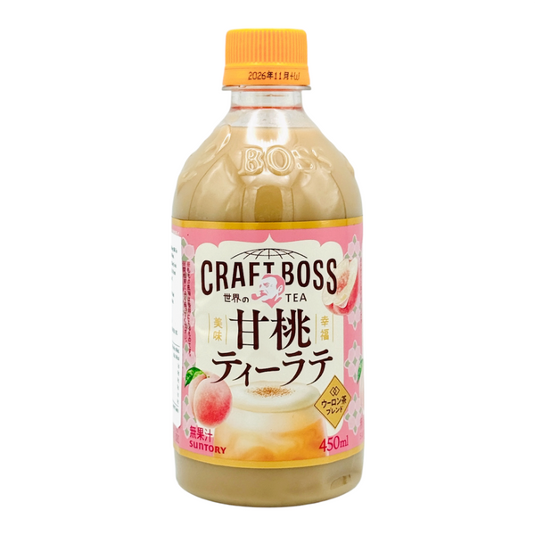 Suntory Craft Boss Oolong Milk Tea Peach Flavour 450ml