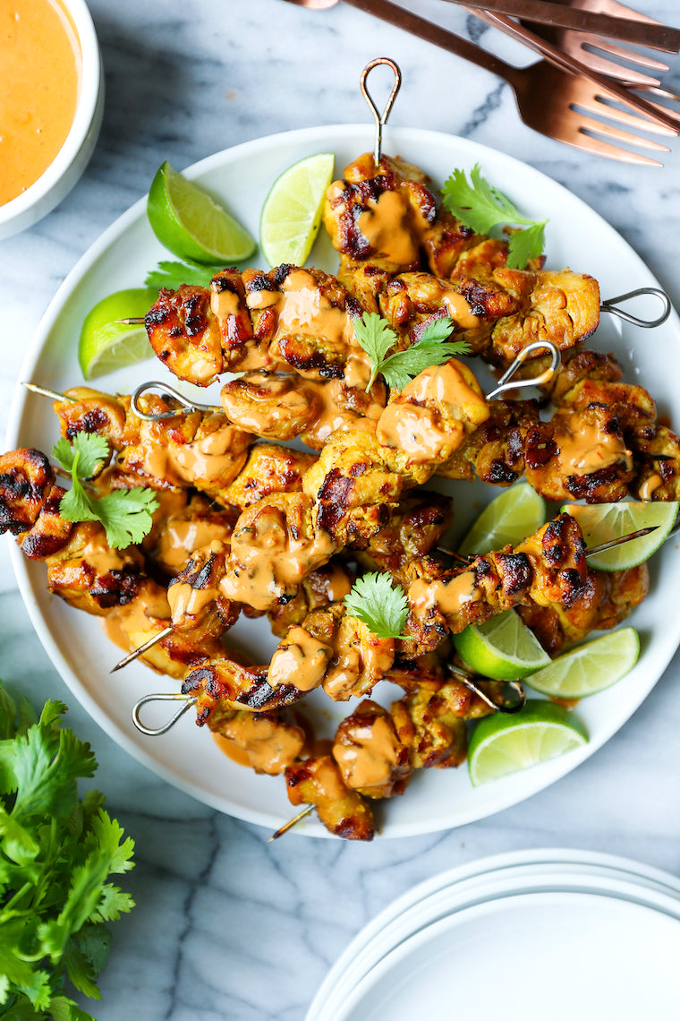 Peanut Chicken Satay Skewer Ingredients