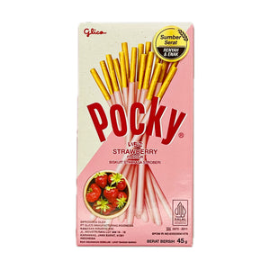 Glico Pocky Strawberry Flavoured Coated Biscuit Sticks 百琪草莓棒 45g