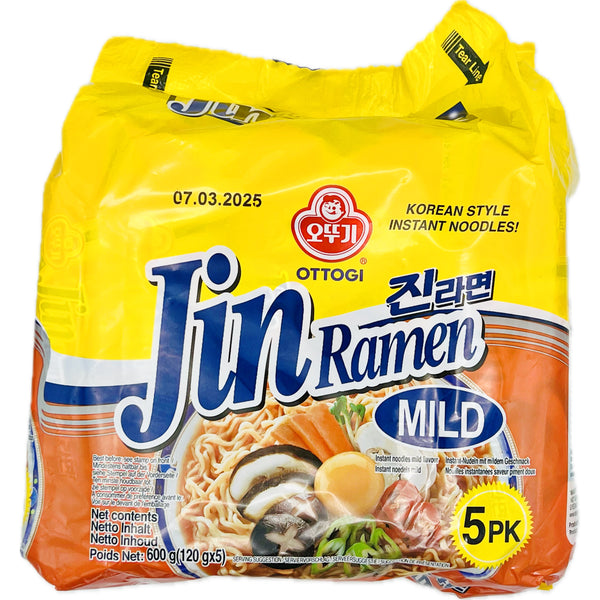 Ottogi Jin Ramen Mild (5x120g) 600g - Tuk Tuk Mart