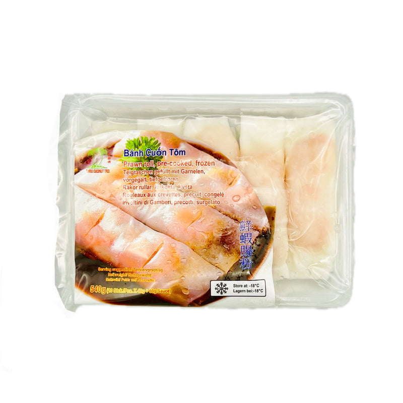 Three Coconut Tree Pre-cooked Prawn Roll 540g (Frozen) - Tuk Tuk Mart