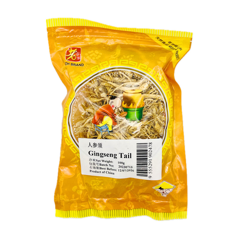LZH Brand Gingseng Tail 老字號人蔘鬚 100g - Tuk Tuk Mart