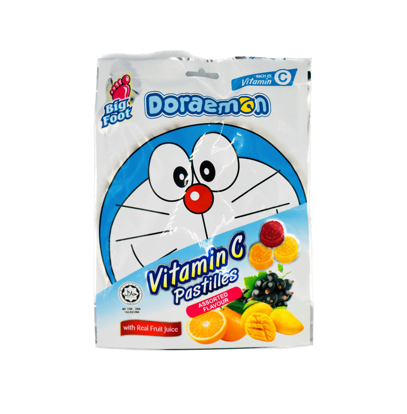 Big Foot Doraemon Vitamin C Pastilles Assorted Flavour 72g - Tuk Tuk Mart