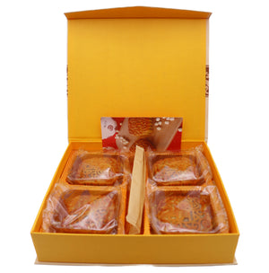 YY Mooncake White Lotus Paste 邀月純正白蓮蓉月餅 (180g*4Pcs) 720g - Tuk Tuk Mart