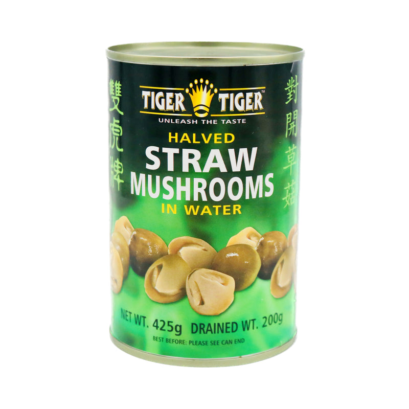 Tiger Tiger Halved Straw Mushrooms 雙虎牌對開草菇 425g - Tuk Tuk Mart