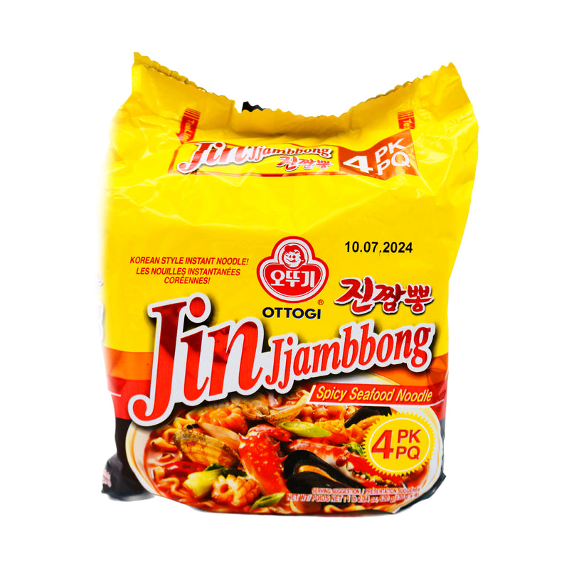 Ottogi Jin Jjambbong Ramen (Champong) (130g*4Packs) 520g - Tuk Tuk Mart