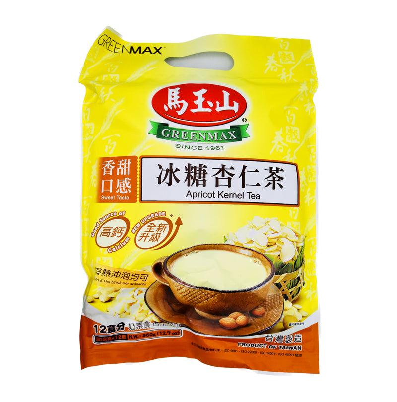 Greenmax Apricot Kernel Tea 馬玉山冰糖杏仁茶 (30g*12Pcs) 360g - Tuk Tuk Mart
