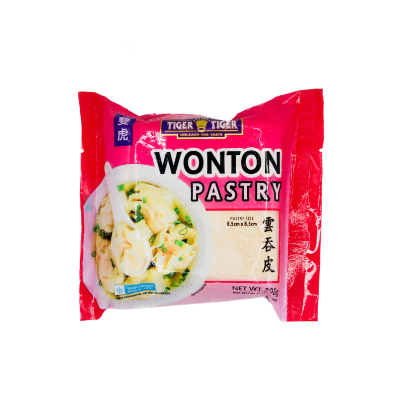 Tiger Tiger Wonton Pastry 雙虎雲吞皮 300g (Frozen) - Tuk Tuk Mart