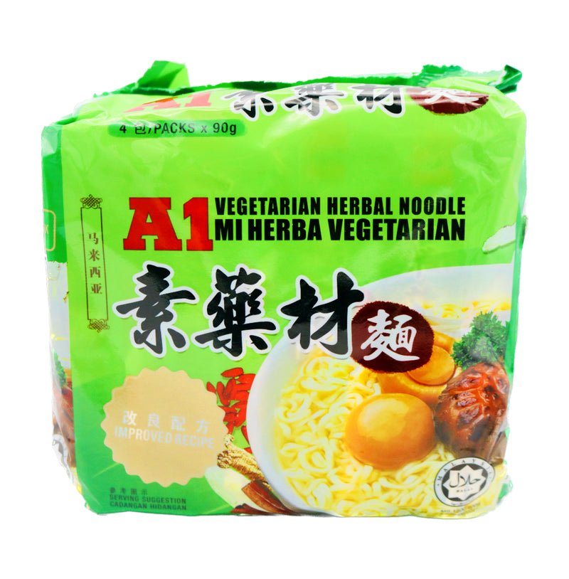 A1 Vegetarian Herbal Noodle 素藥材面 (90g* 4Packs) 360g