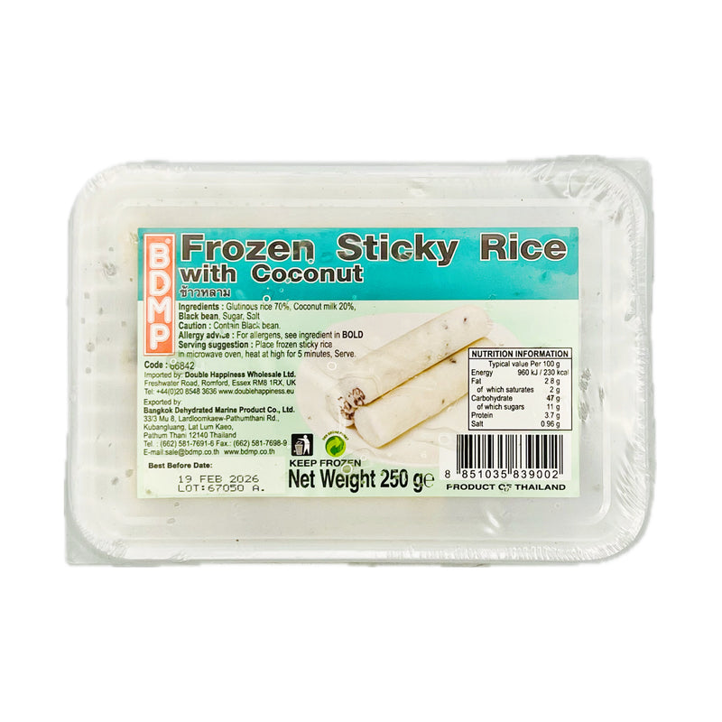 BDMP Frozen Sticky Rice With Coconut 250g (Frozen) - Tuk Tuk Mart