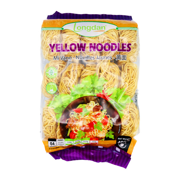 Longdan Yellow Noodles 黃麵 400g - Tuk Tuk Mart