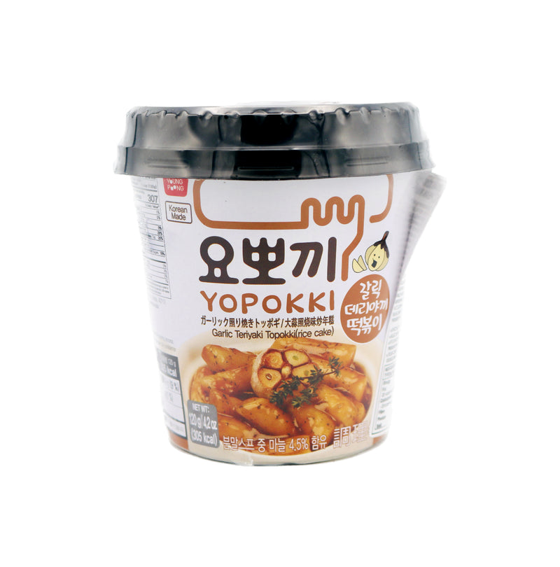 Young Poong Yopokki Cup - Garlic Teriyaki Topokki (Rice Cake) 120g | Tuk Tuk Mart