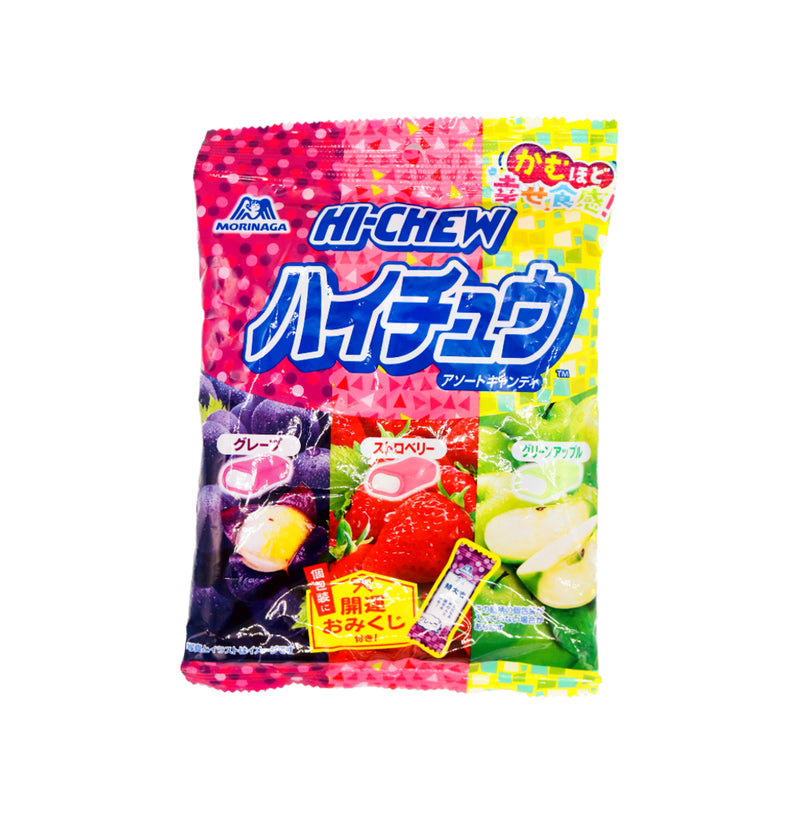 Morinaga Hi-Chew Soft Candy Assortment (Grape, Strawberry & Apple Flavour) 86g - Tuk Tuk Mart