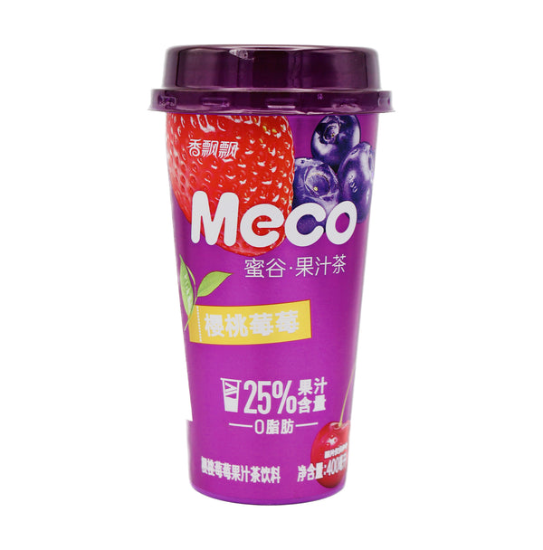 *XPP Meco Cherry & Berry Fruit Tea 香飄飄蜜谷果汁茶櫻桃莓莓 400ml - Tuk Tuk Mart