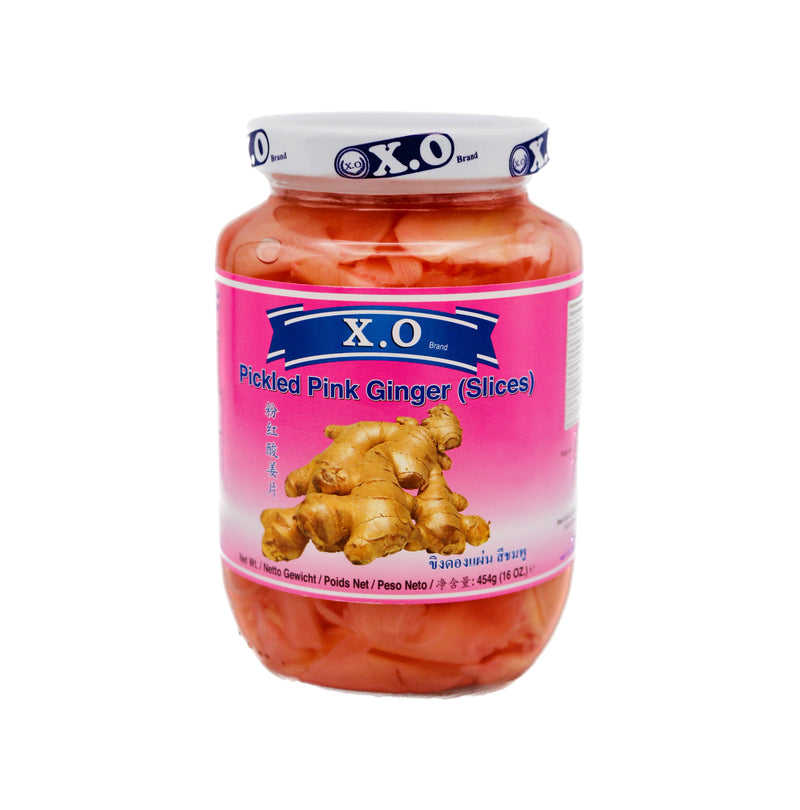 X.O Pickled Pink Ginger(Slices) 粉紅酸姜片 454g - Tuk Tuk Mart