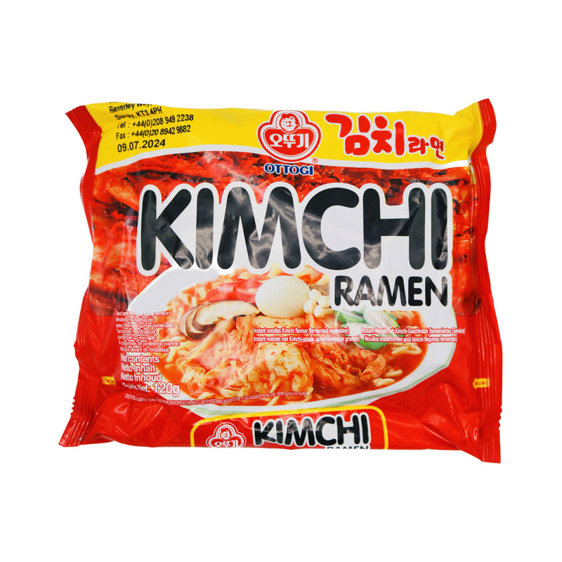 Ottogi Ramen Instant Noodles Kimchi Flavour 韓國不倒翁泡菜拉麵 100g - Tuk Tuk Mart
