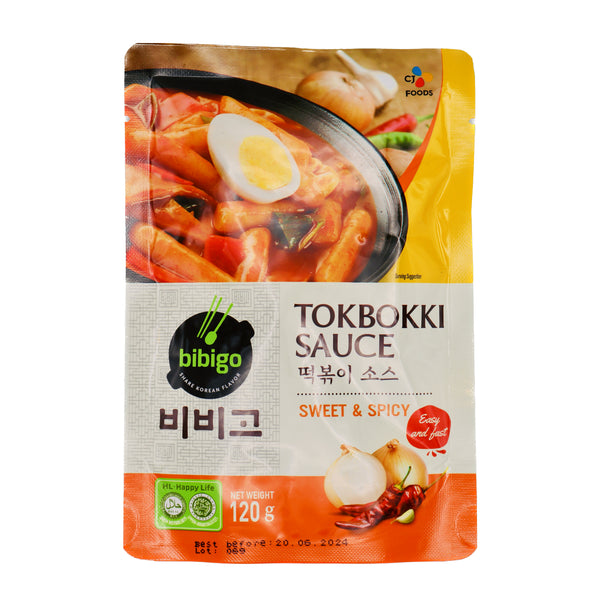 CJ Bibigo Korean Tokbokki Sauce Sweet & Spicy Flavour 120g - Tuk Tuk Mart