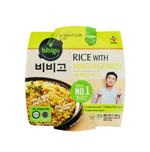 CJ Bibigo Korean Rice with Mixed Vegetables 160g - Tuk Tuk Mart