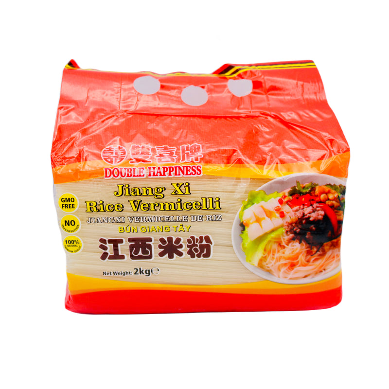 Double Happiness Brand Jiang Xi Rice Vermicelli 雙喜牌江西米粉 2kg - Tuk Tuk Mart