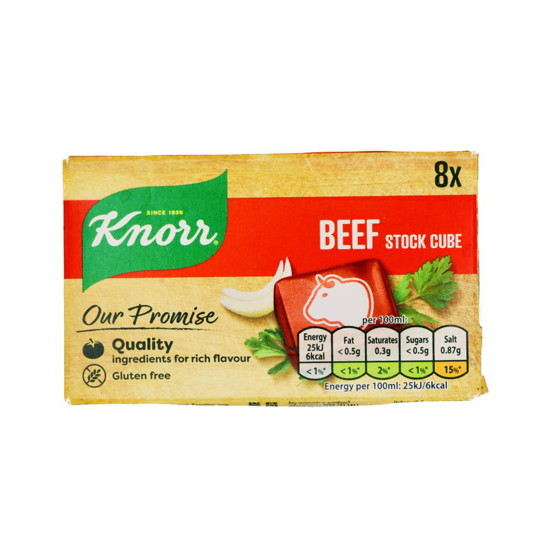 Knorr Beef Stock Cube 家樂牌牛肉湯寶 (10g*8Pcs) 80g - Tuk Tuk Mart