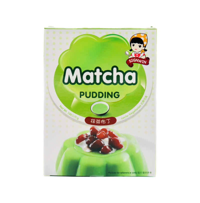 Signwin Matcha Pudding 三得冠抹茶布丁 100g | Tuk Tuk Mart