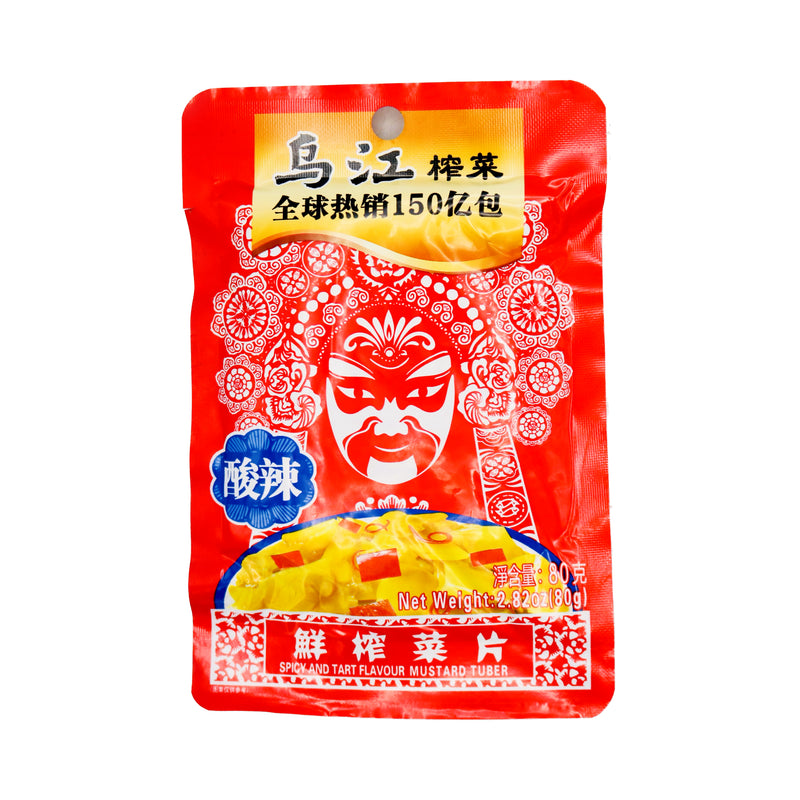 WJ Brand Spicy & Tart Flavour Mustard Tuber 烏江鮮榨菜片酸辣味 150g (15 Dec 2023) - Tuk Tuk Mart