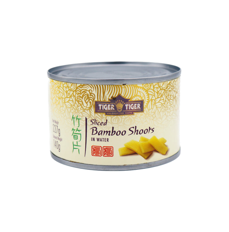 Tiger Tiger Sliced Bamboo Shoots in Water 雙虎牌竹筍片 227g | Tuk Tuk Mart