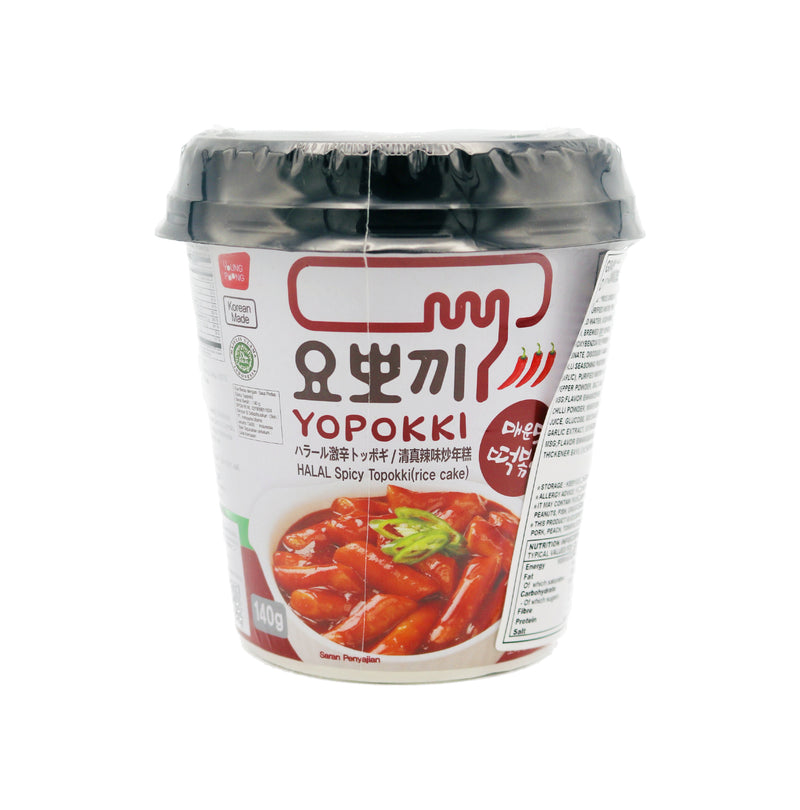 Young Poong - Halal Spicy Topokki (Rice Cake) 140g - Tuk Tuk Mart