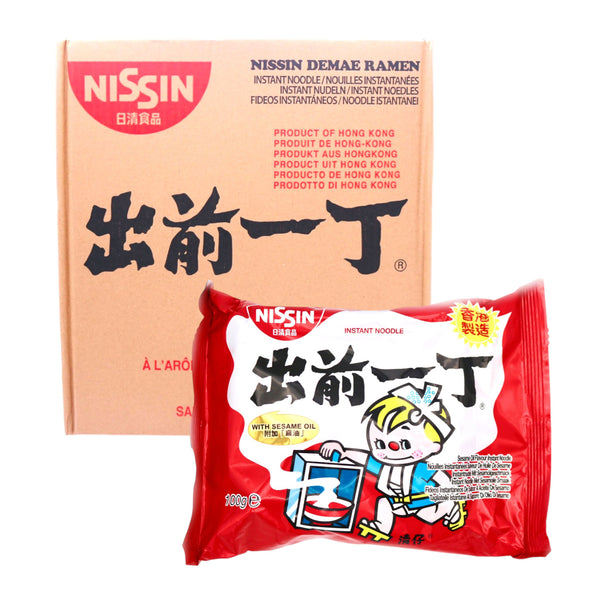 HK Box of Nissin Demae Ramen Sesame Oil Flavour Instant Noodle 出前一丁麻油味 (100g*30Pcs) - Tuk Tuk Mart