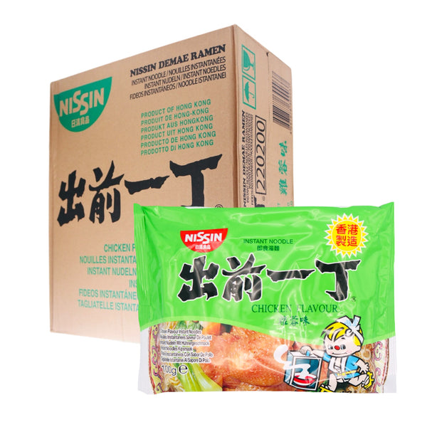 HK Box of Nissin Demae Instant Noodle Ramen Chicken Flavour 出前一丁雞蓉味 (100g*30Pcs) - Tuk Tuk Mart