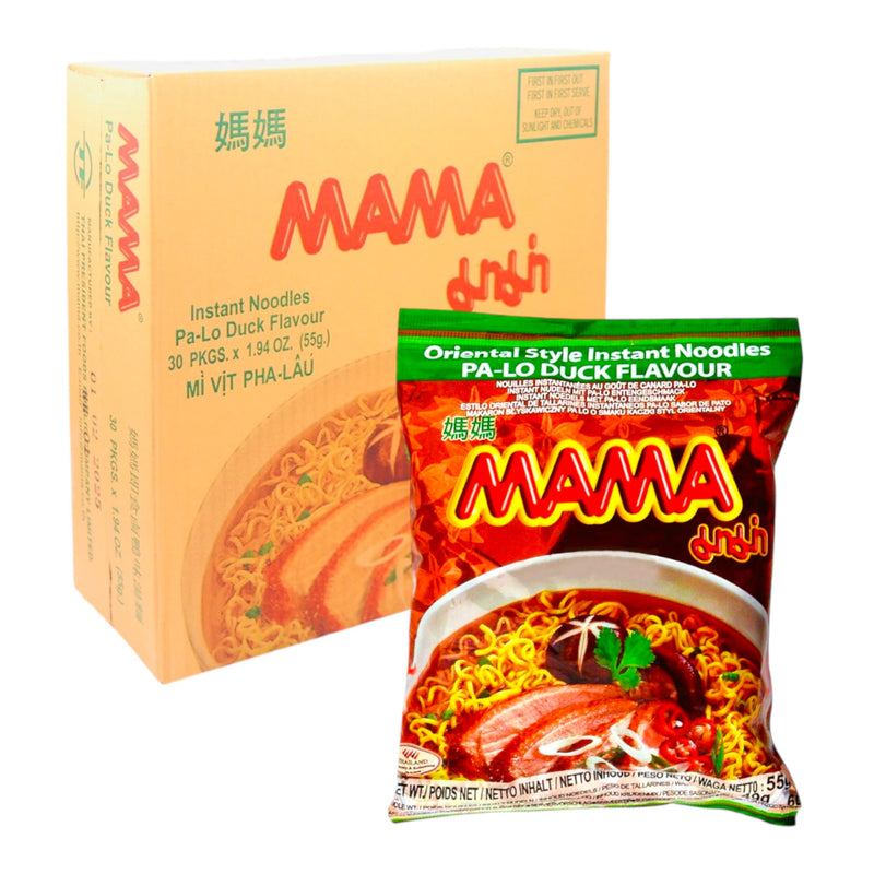 Box of MAMA Oriental Style Instant Noodles Pa-Lo Duck Flavour (55g*30Pcs) - Tuk Tuk Mart