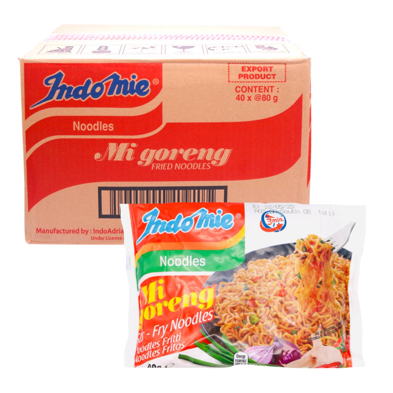 Box of Indomie Instant Noodles Mi Goreng Fried Noodles (80g*40Pcs) - Tuk Tuk Mart