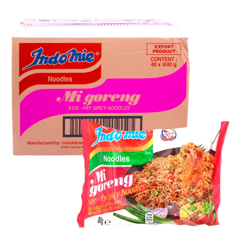 Box of Indomie Instant Noodles Mi Goreng Stir-Fry Spicy Noodles (80g*40Pcs) - Tuk Tuk Mart