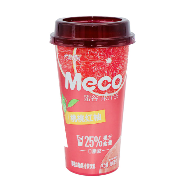 *XPP Meco Peach & Grapefruit Fruit Tea 香飄飄蜜谷果汁茶桃桃紅柚400ml - Tuk Tuk Mart