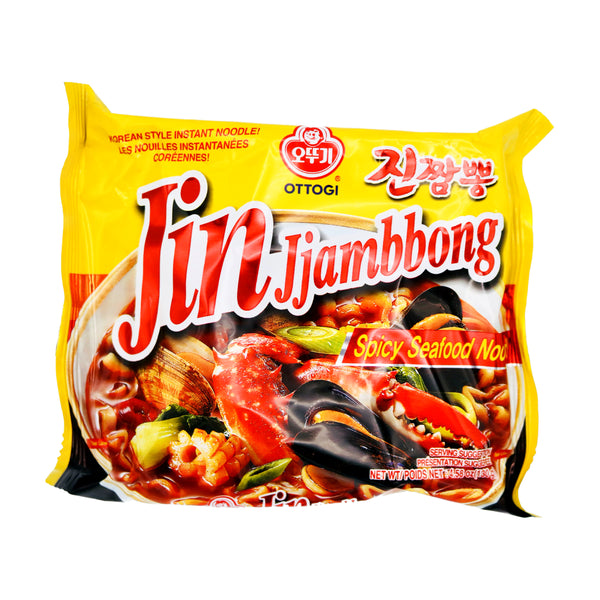 Ottogi Jin Jjambbong Ramen (Champong) Spicy Seafood Flavour 130g - Tuk Tuk Mart