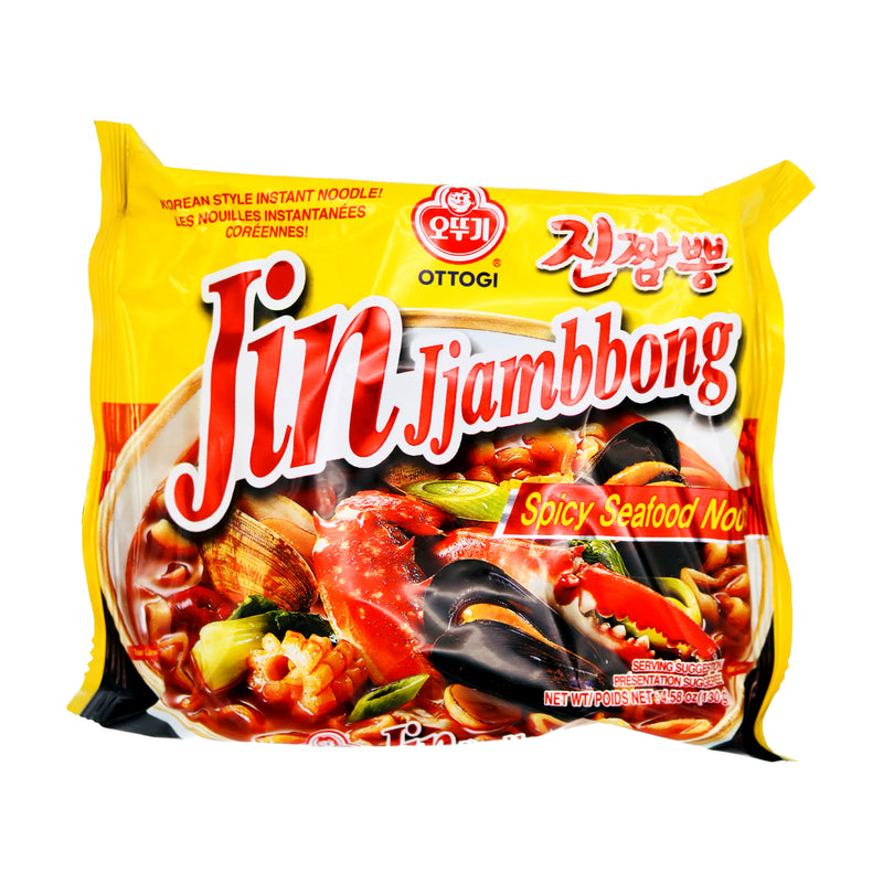Ottogi Jin Jjambbong Ramen (Champong) Spicy Seafood Flavour 130g - Tuk Tuk Mart