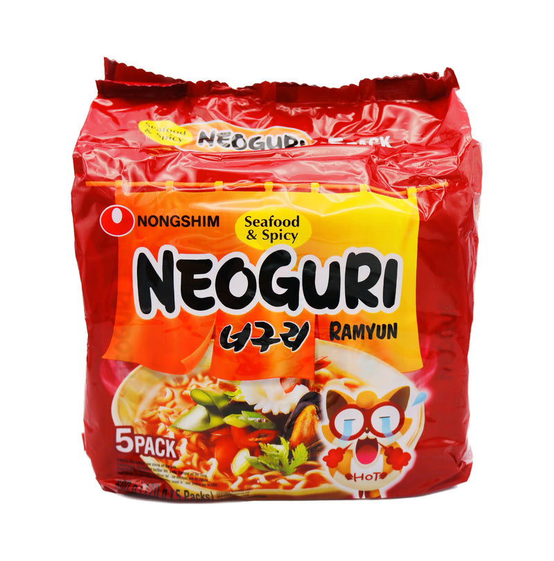 Nongshim Neoguri Ramyun Seafood & Spicy (120g*5Packs) 600g - Tuk Tuk Mart