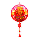 Chinese New Year Decor Fortune's Favor Red Lantern - Embroidered Prosperity Pendant 新年红灯笼刺绣繁华墜飾 72cmx28cm - Tuk Tuk Mart