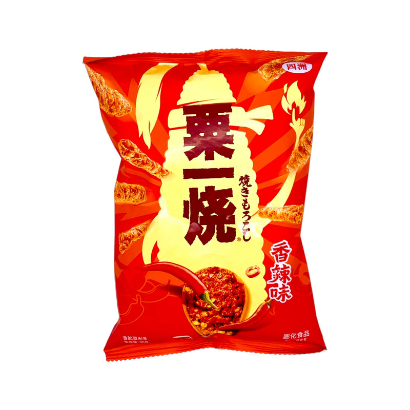 Four Seas Grill-A-Corn Sticks Spicy Flavour 四洲粟一燒香辣味 80g - Tuk Tuk Mart