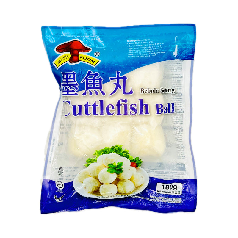 Mushroom Cuttlefish Ball 香菇牌墨魚丸 180g (Chilled) - Tuk Tuk Mart