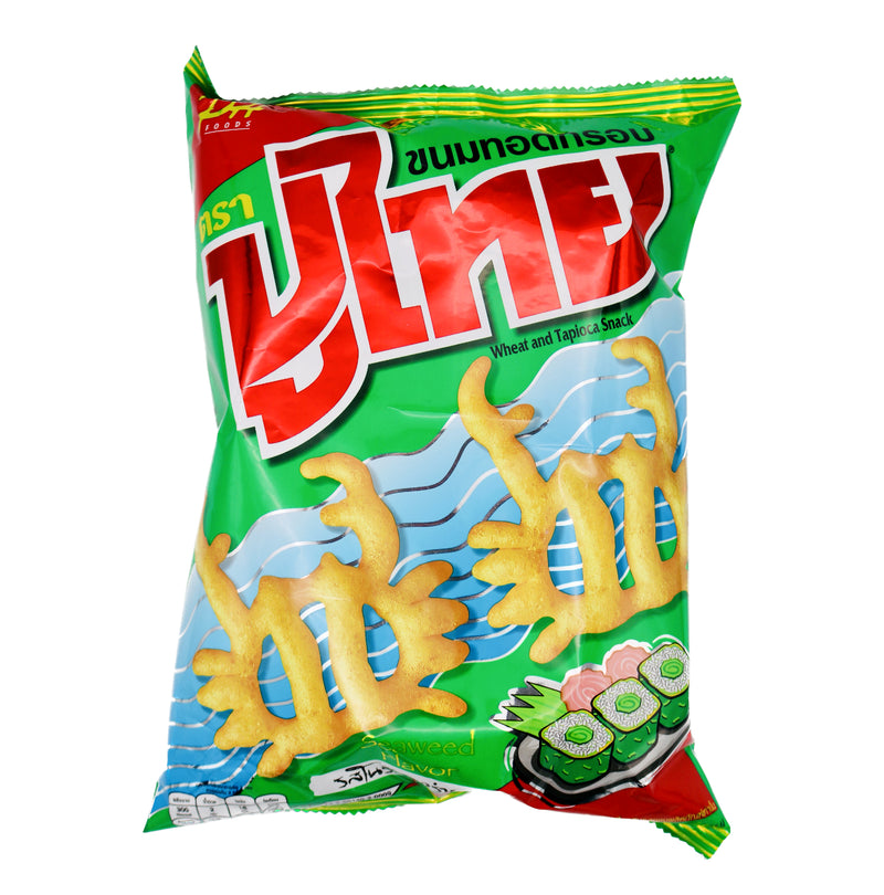 Pu-Thai Wheat and Tapioca Crispy Snack Seaweed Flavour 55g - Tuk Tuk Mart