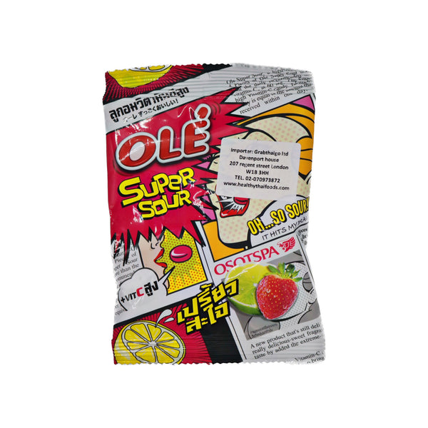 Ole Candy Super Sour High Vitamin C Plum & Strawberry Lime Flavour 17.5g - Tuk Tuk Mart