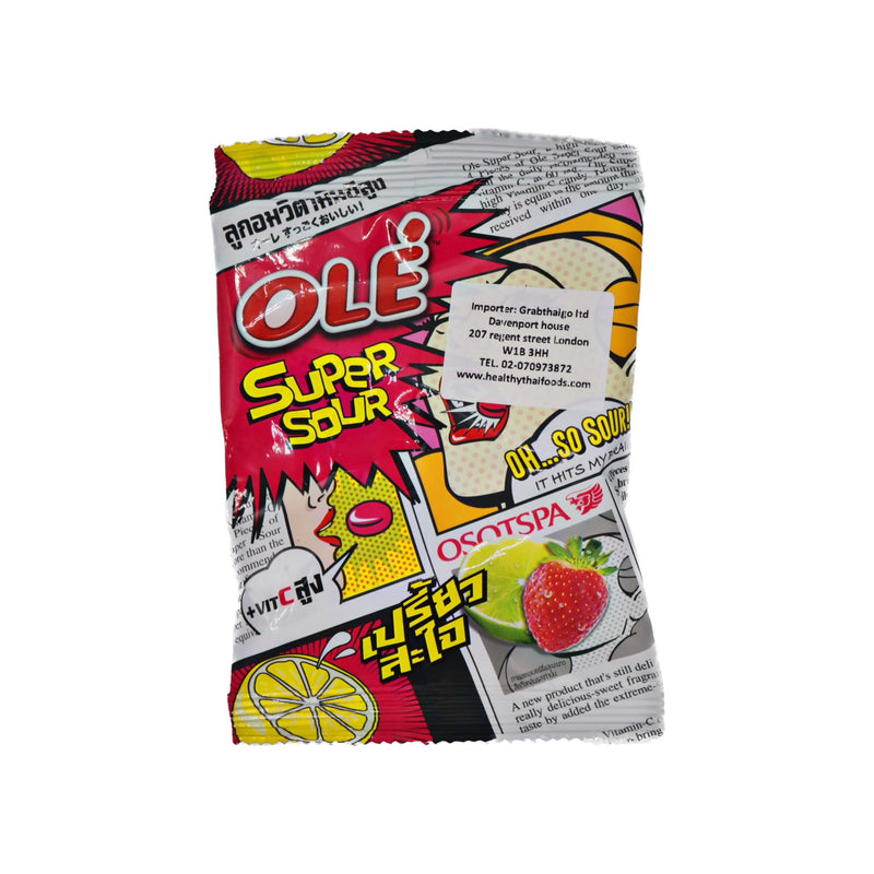 Ole Candy Super Sour High Vitamin C Plum & Strawberry Lime Flavour 17.5g - Tuk Tuk Mart
