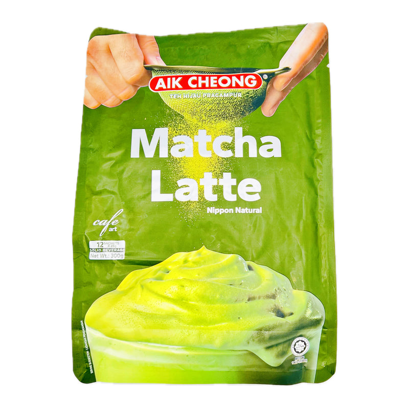 AIK Cheong Green Tea Matcha Latte (25g*12 Sachets) 300g - Tuk Tuk Mart