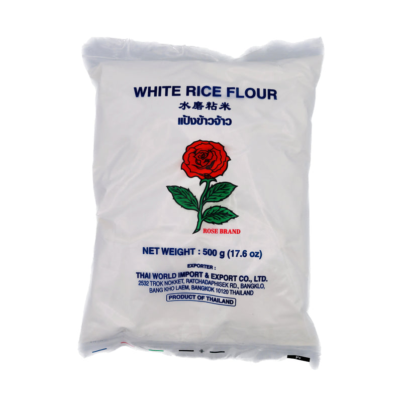 Rose Brand White Rice Flour 玫瑰牌水磨粘米粉 500g | Tuk Tuk Mart