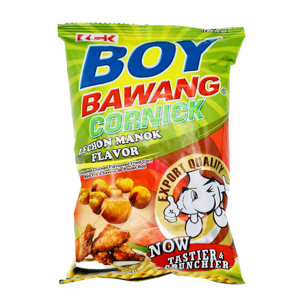 Boy Bawang Cornick Lechon Manok Flavour Corn Snacks 90g - Tuk Tuk Mart