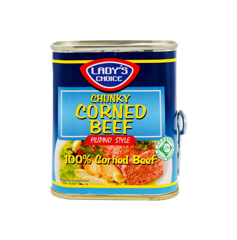 Lady's Choice Chunky Corned Beef Filipino Style 罐裝鹹牛肉 340g | Tuk Tuk Mart