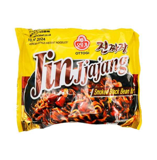 Ottogi Jin Jjajang Ramen Smoked Black Bean Flavour 135g - Tuk Tuk Mart