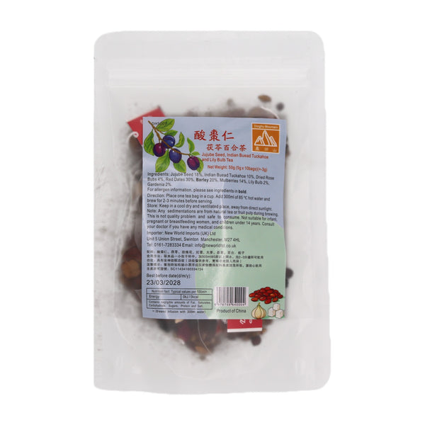 Dinghu Mountain Jujube Seed, Poria and Lily Bulb Tea 50g