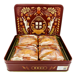 Mei Xin Red Bean Paste Mooncake with 2 Egg Yolks 美心雙黃豆沙月餅 740g (4x185g) - Tuk Tuk Mart